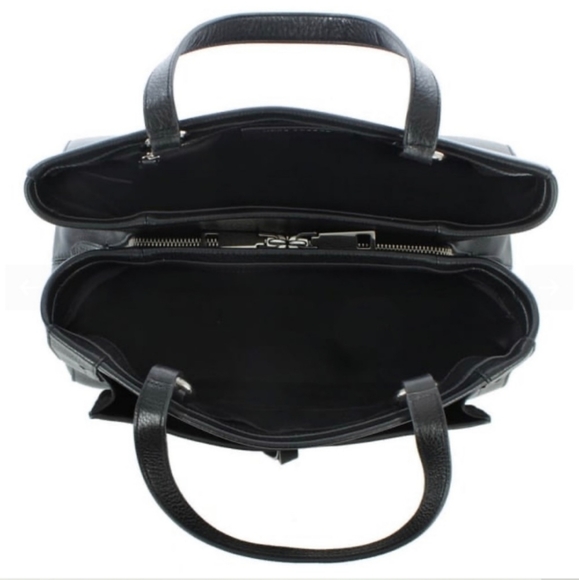 Marc Jacobs Maverick Tote Soft Black Pebbled Leather Large Bag 3 Sections EUC! - Picture 5 of 11